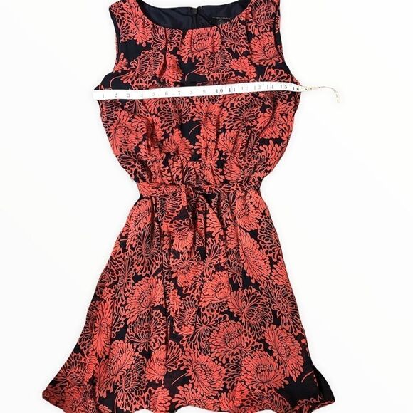 Banana Republic coral floral sleeveless below knee dress - Picture 6 of 8